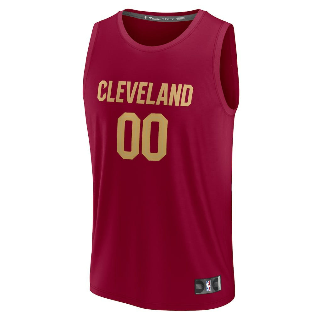 Fanatics - Cleveland Cavaliers Fast Break Custom Jersey - Wine - Icon Edition