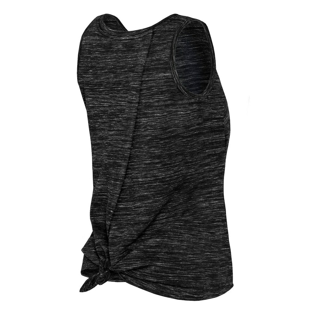 Las Vegas Raiders New Era Women's Space Dye Tie-Back Tank Top Black - NFL