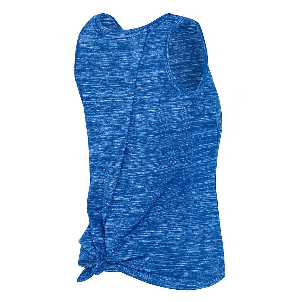 Los Angeles Rams New Era Women's Space Dye Tie-Back Tank Top Royal - NFL