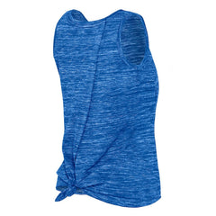Los Angeles Rams New Era Women's Space Dye Tie-Back Tank Top Royal - NFL