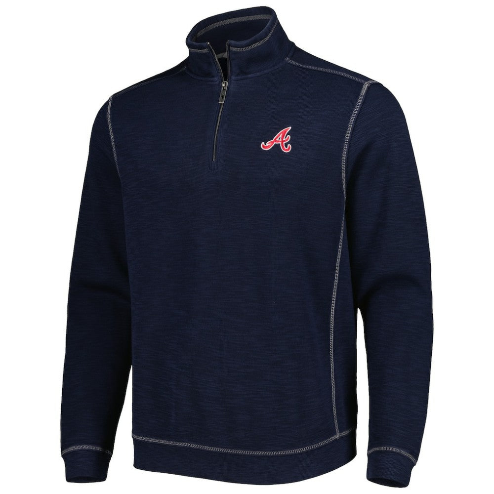 Atlanta Braves Tommy Bahama Tobago Bay Tri-Blend Quarter-Zip Sweatshirt discount