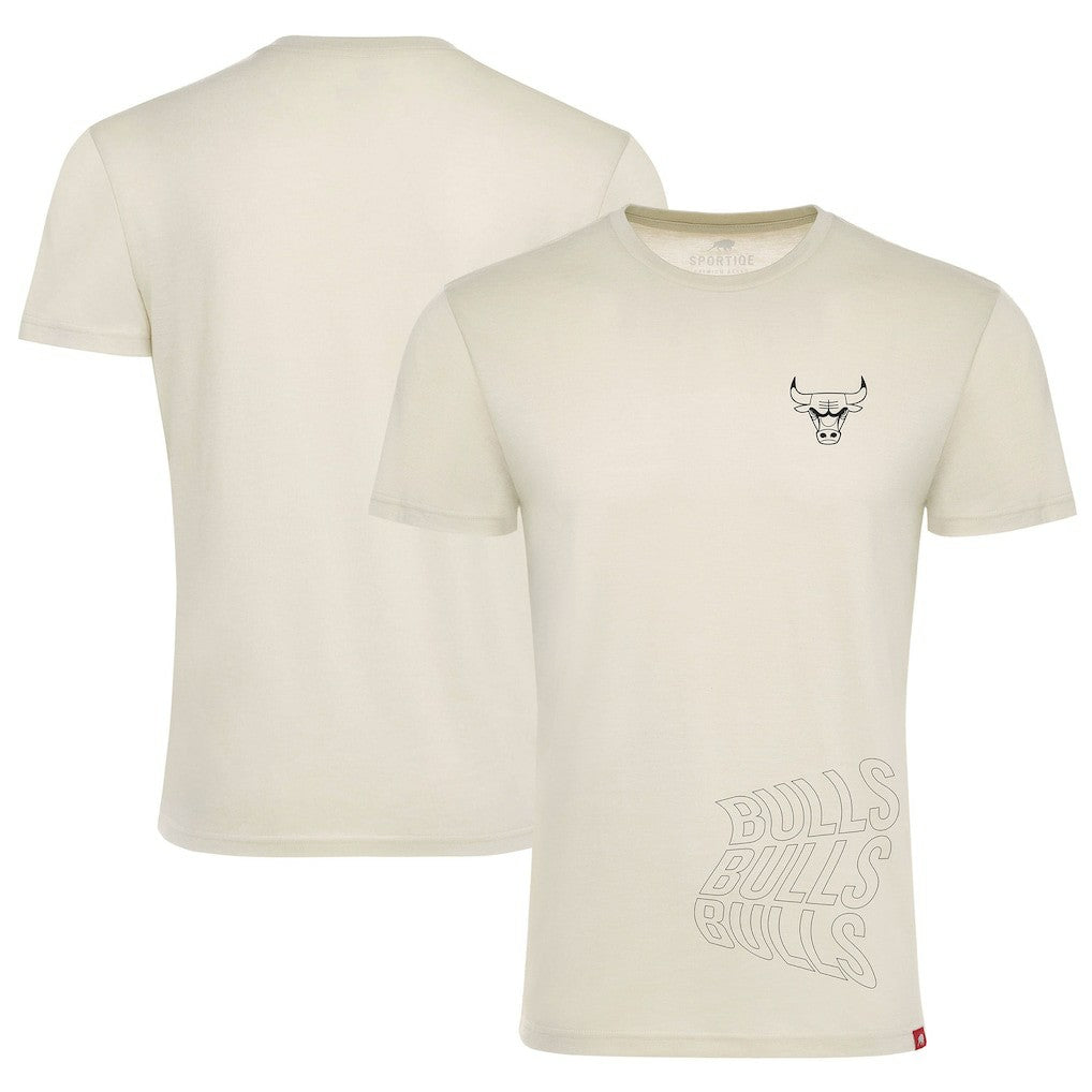 NBA - Chicago Bulls Sportiqe Unisex 1966 Collection Comfy Tri-Blend T-Shirt - Cream