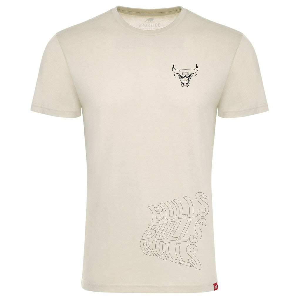 NBA - Chicago Bulls Sportiqe Unisex 1966 Collection Comfy Tri-Blend T-Shirt - Cream