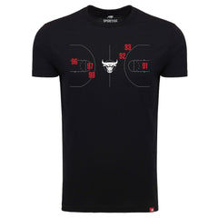 NBA - Chicago Bulls Sportiqe Unisex 1966 Collection Comfy Tri-Blend T-Shirt - Black