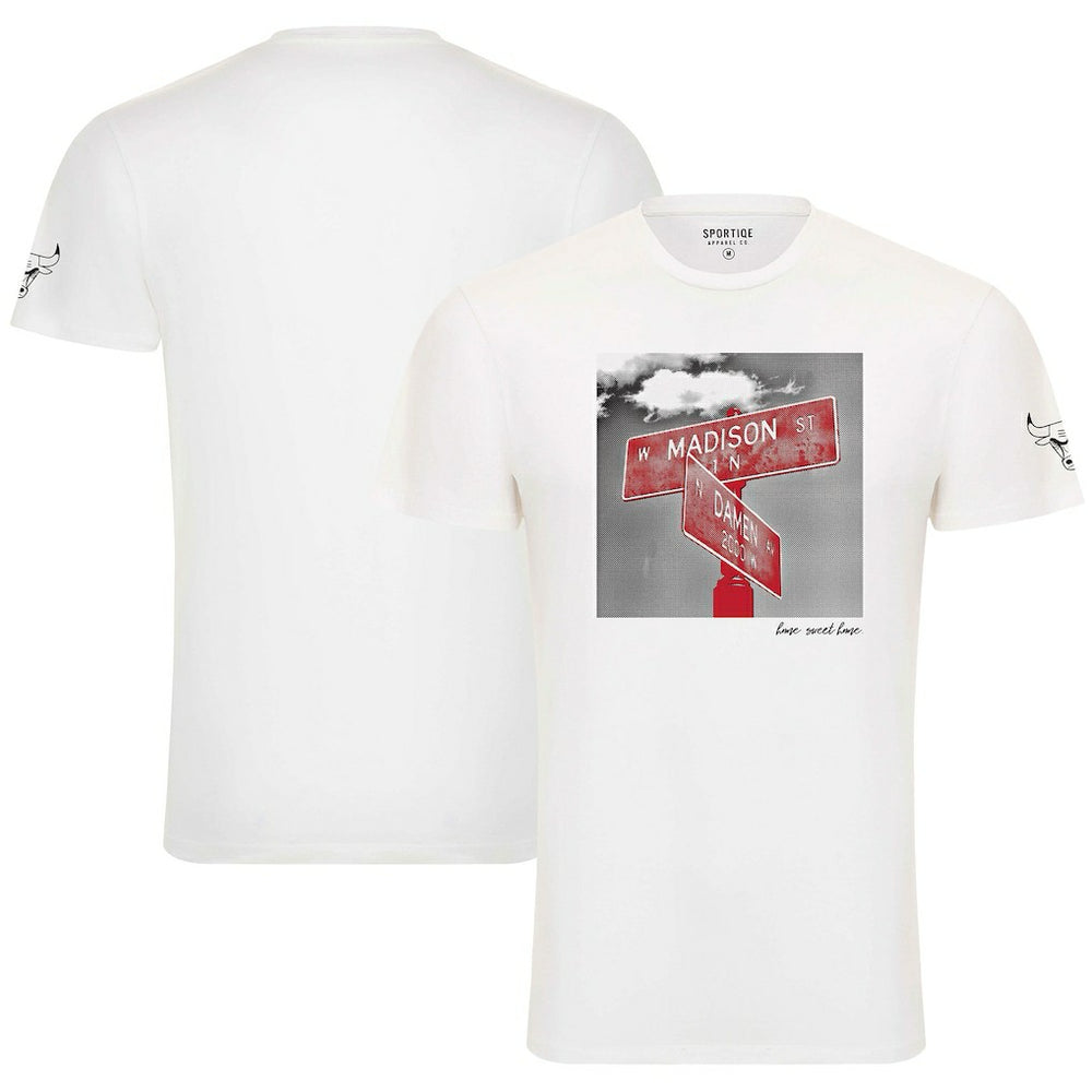 NBA - Chicago Bulls Sportiqe Unisex 1966 Collection Bingham T-Shirt - White