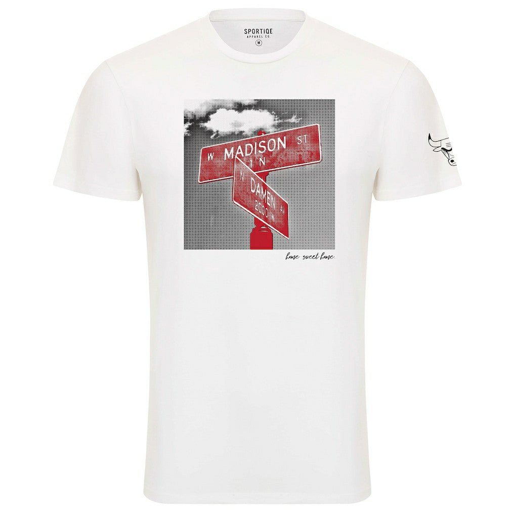 NBA - Chicago Bulls Sportiqe Unisex 1966 Collection Bingham T-Shirt - White