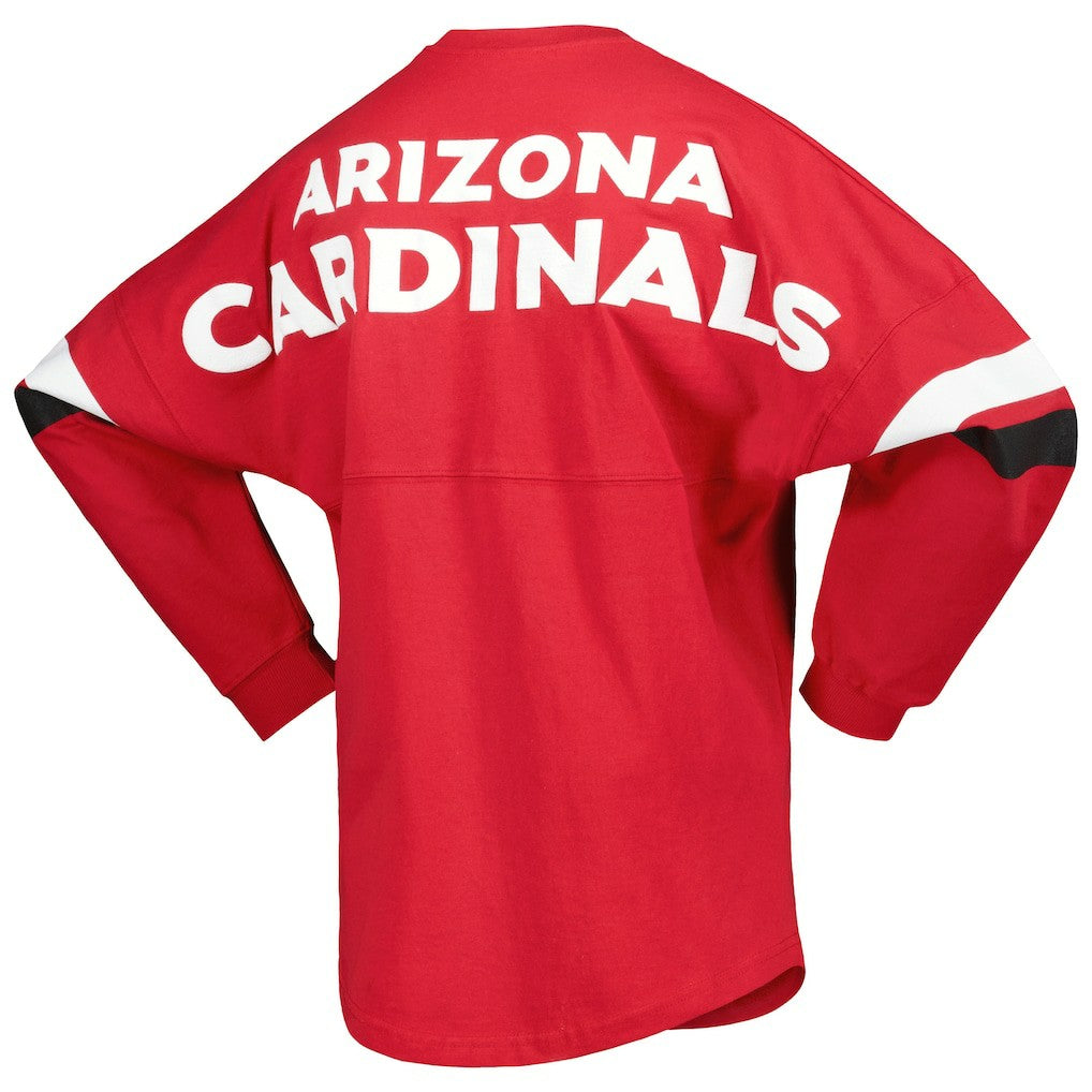 Arizona Cardinals Women's Spirit Jersey Lace-Up V-Neck Long Sleeve T-Shirt Cardinal - Fanatics