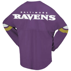 Baltimore Ravens Women's Spirit Jersey Lace-Up V-Neck Long Sleeve T-Shirt Purple - Fanatics