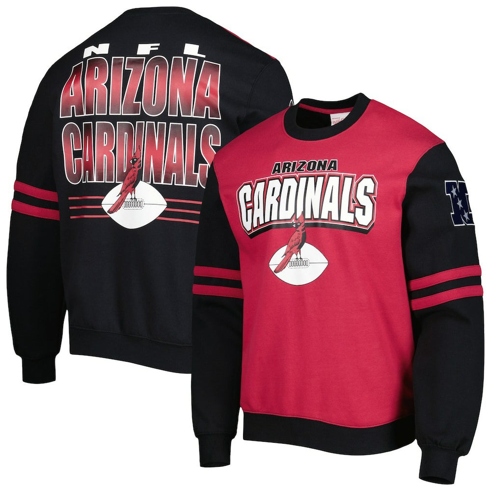 Arizona Cardinals All Over 2.0 Pullover Sweatshirt Cardinal - Mitchell & Ness