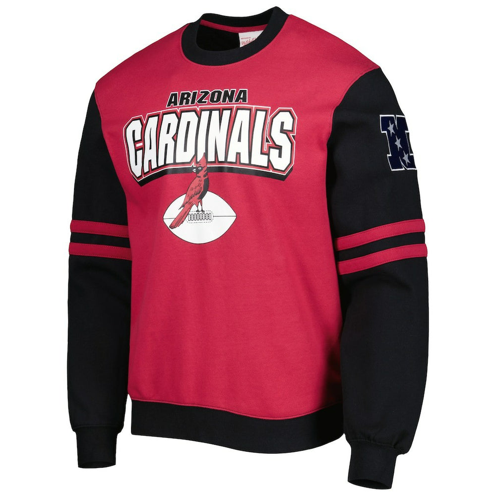 Arizona Cardinals All Over 2.0 Pullover Sweatshirt Cardinal - Mitchell & Ness