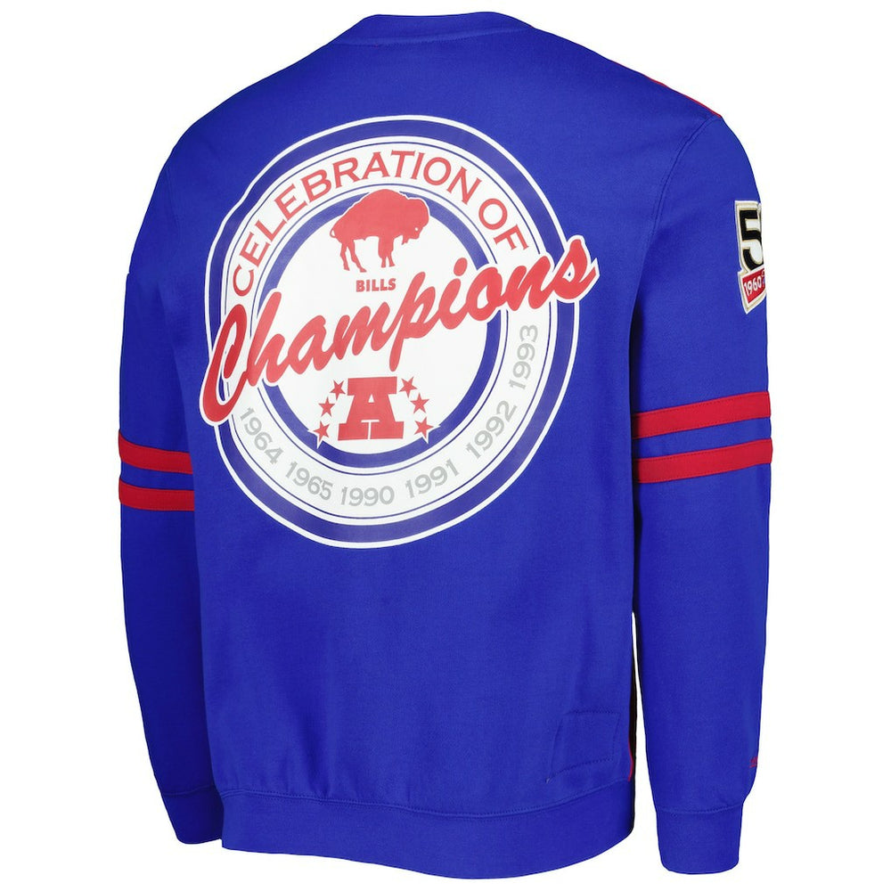 Buffalo Bills All Over 2.0 Pullover Sweatshirt Red - Mitchell & Ness