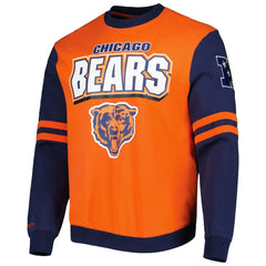 Chicago Bears All Over 2.0 Pullover Sweatshirt Orange - Mitchell & Ness