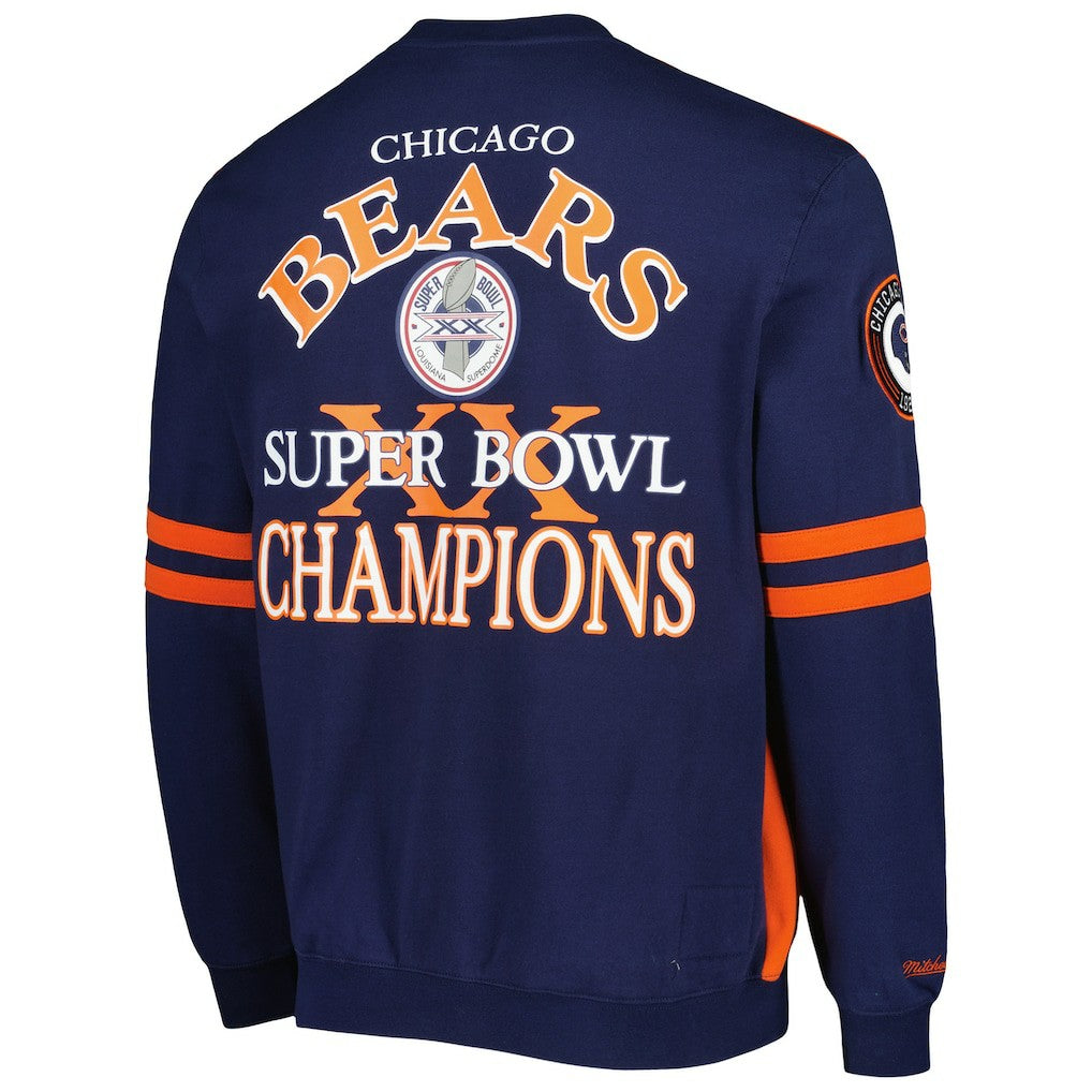 Chicago Bears All Over 2.0 Pullover Sweatshirt Orange - Mitchell & Ness