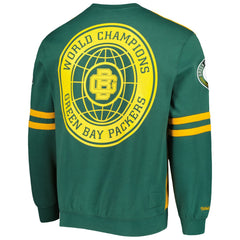 Green Bay Packers All Over 2.0 Pullover Sweatshirt Gold - Mitchell & Ness