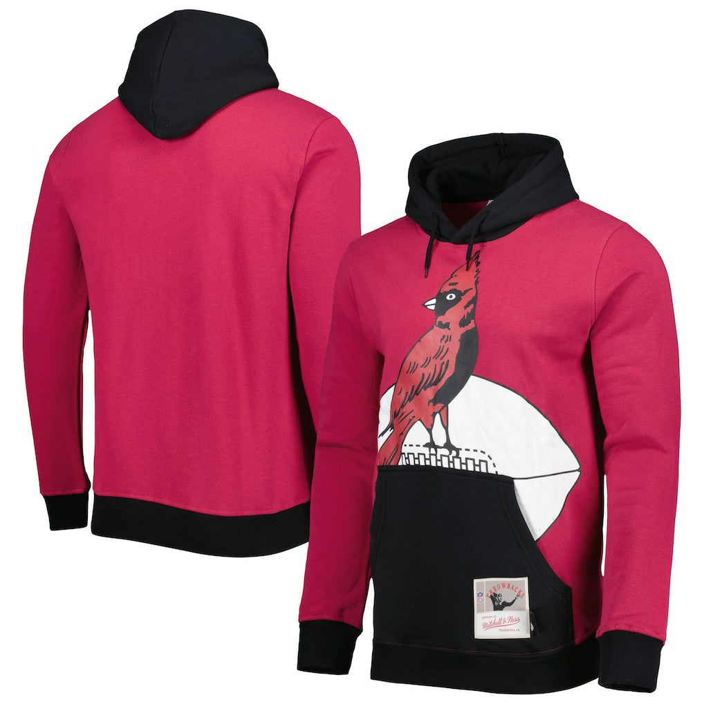 Arizona Cardinals Big Face 5.0 Pullover Hoodie Cardinal - Mitchell & Ness