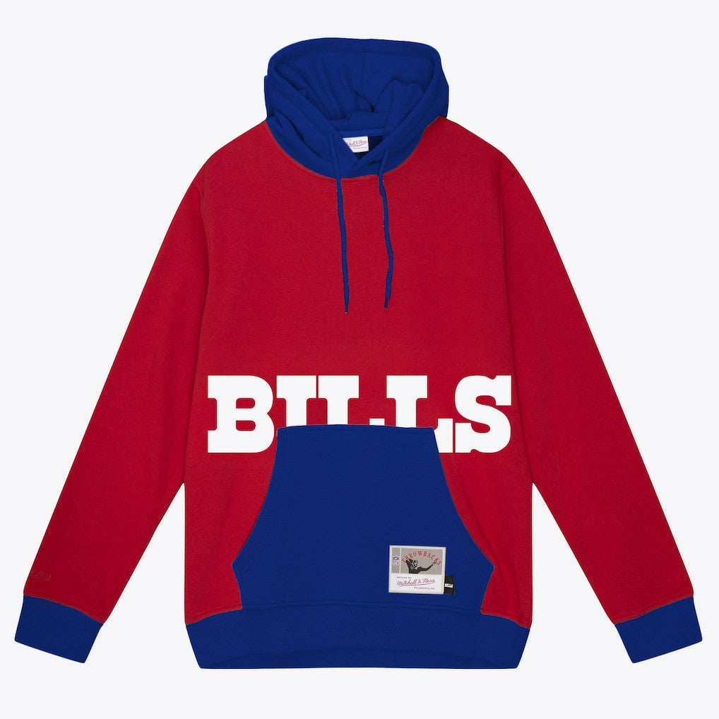 Buffalo Bills Big Face 5.0 Pullover Hoodie Red - Mitchell & Ness