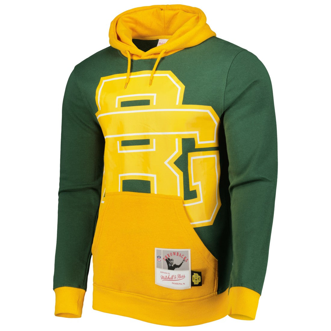 Green Bay Packers Big Face 5.0 Pullover Hoodie Green - Mitchell & Ness