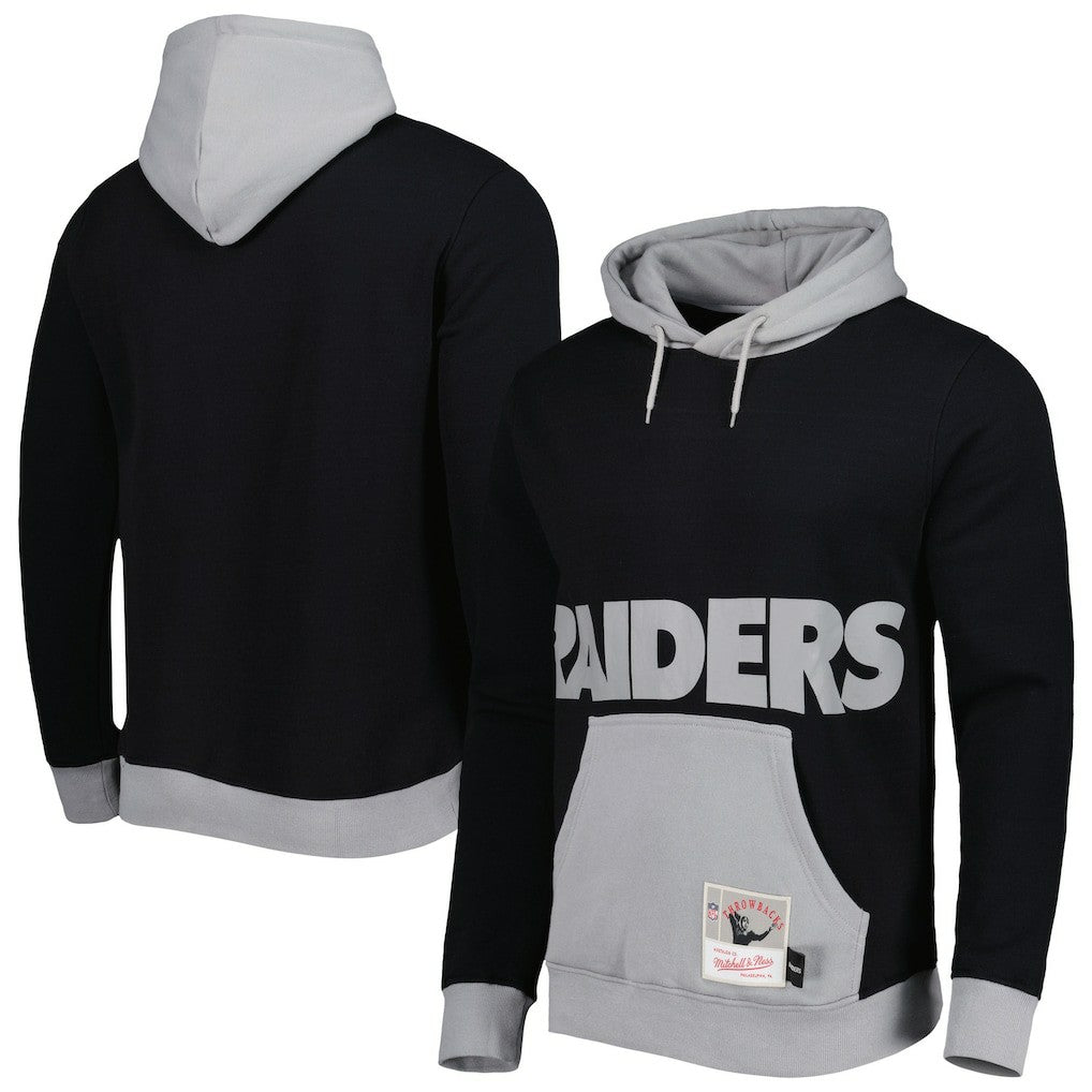 Las Vegas Raiders Big Face 5.0 Pullover Hoodie Black - Mitchell & Ness