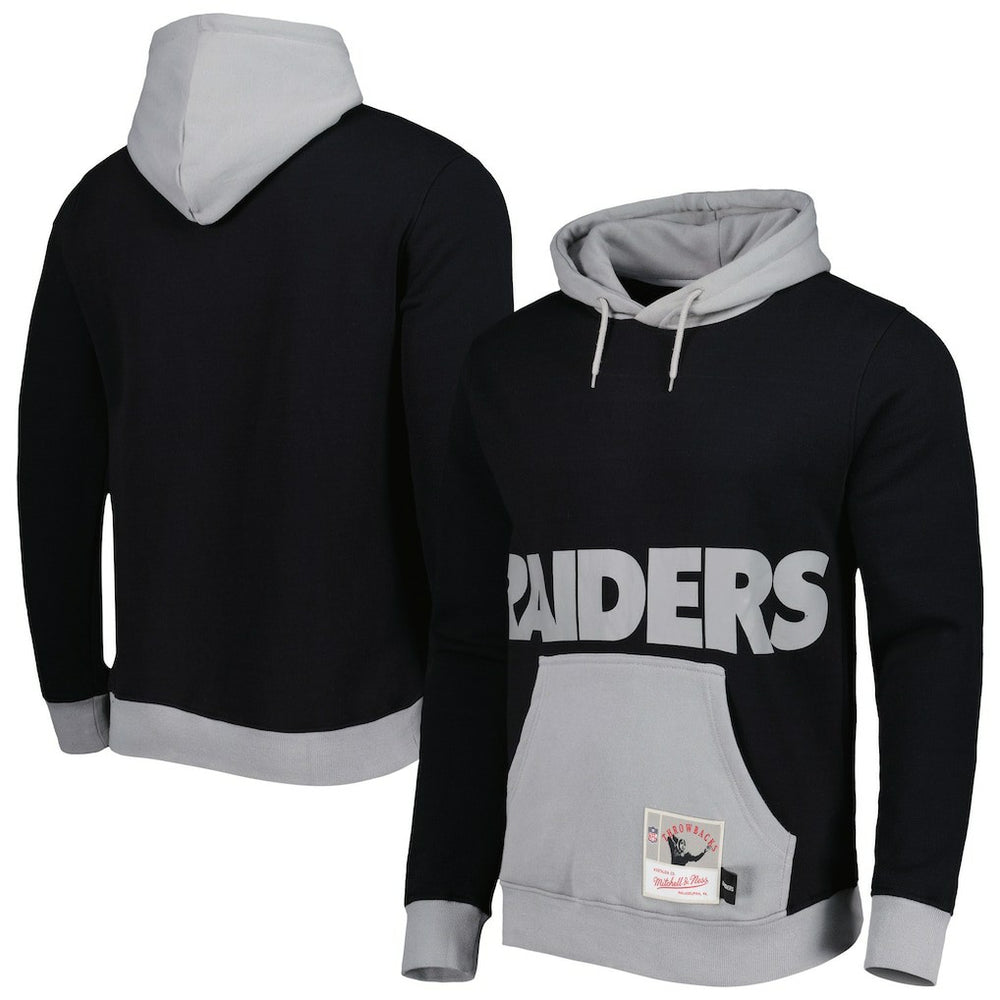 Las Vegas Raiders Big Face 5.0 Pullover Hoodie Black - Mitchell & Ness