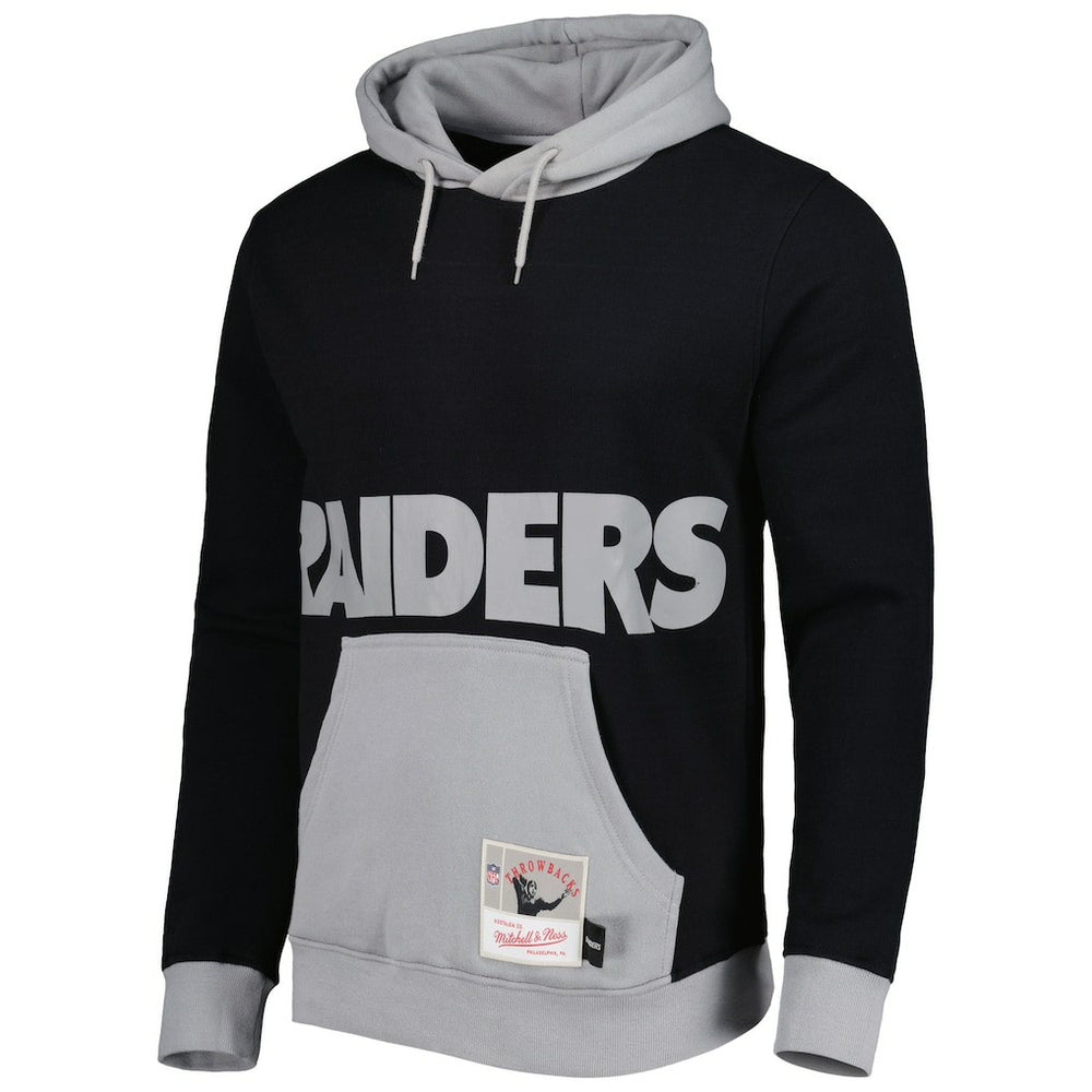 Las Vegas Raiders Big Face 5.0 Pullover Hoodie Black - Mitchell & Ness