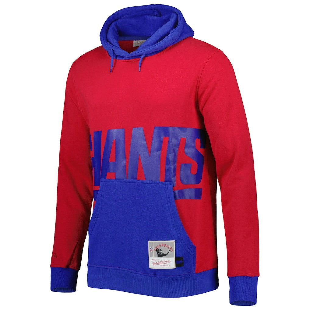 New York Giants Big Face 5.0 Pullover Hoodie Red - Mitchell & Ness
