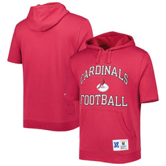 Arizona Cardinals Washed Short Sleeve Pullover Hoodie Cardinal - Mitchell & Ness