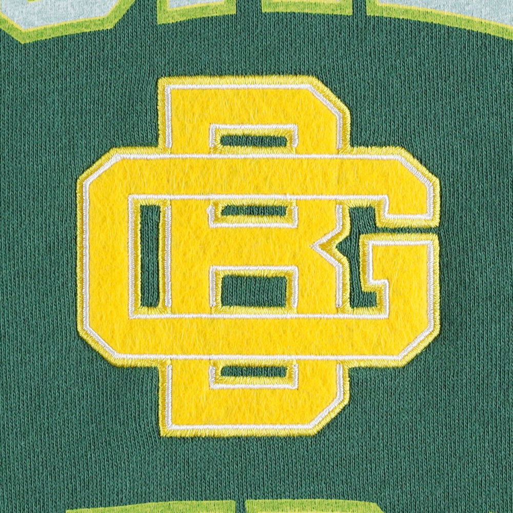 Green Bay Packers Washed Short Sleeve Pullover Hoodie Green - Mitchell & Ness