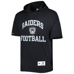 Las Vegas Raiders Washed Short Sleeve Pullover Hoodie Black - Mitchell & Ness