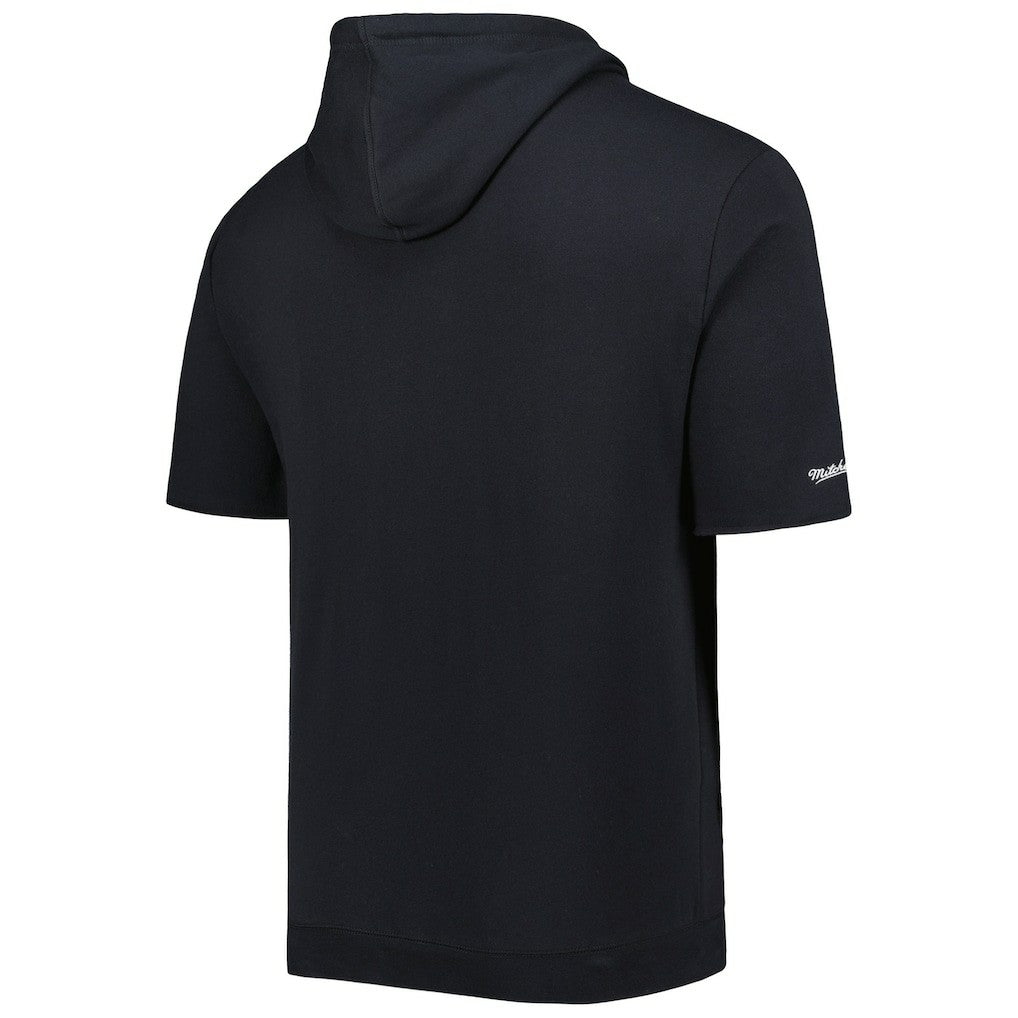 Las Vegas Raiders Washed Short Sleeve Pullover Hoodie Black - Mitchell & Ness