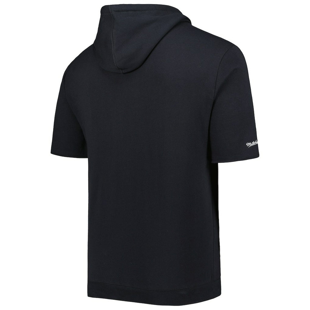 Las Vegas Raiders Washed Short Sleeve Pullover Hoodie Black - Mitchell & Ness