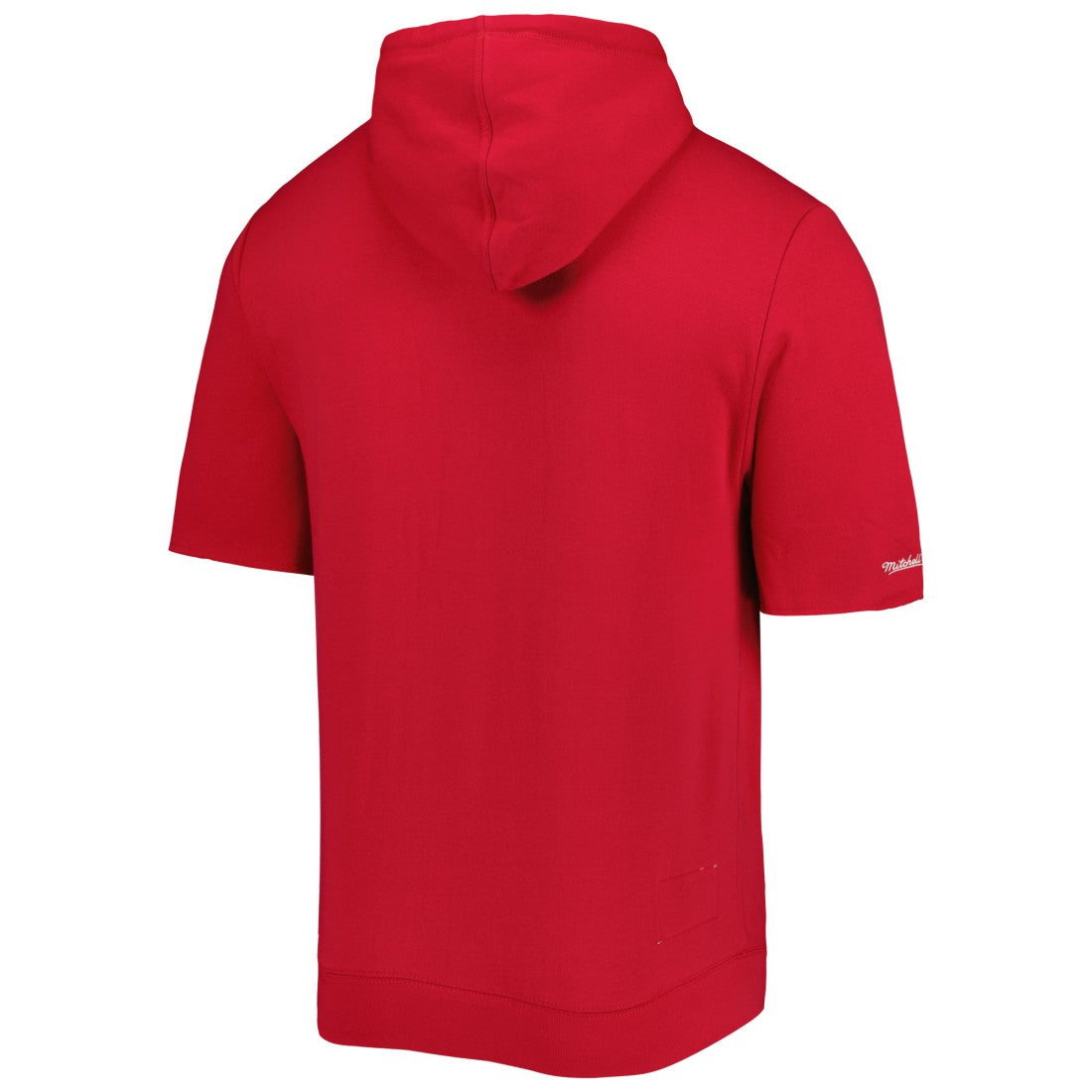 Tampa Bay Buccaneers Washed Short Sleeve Pullover Hoodie Scarlet - Mitchell & Ness