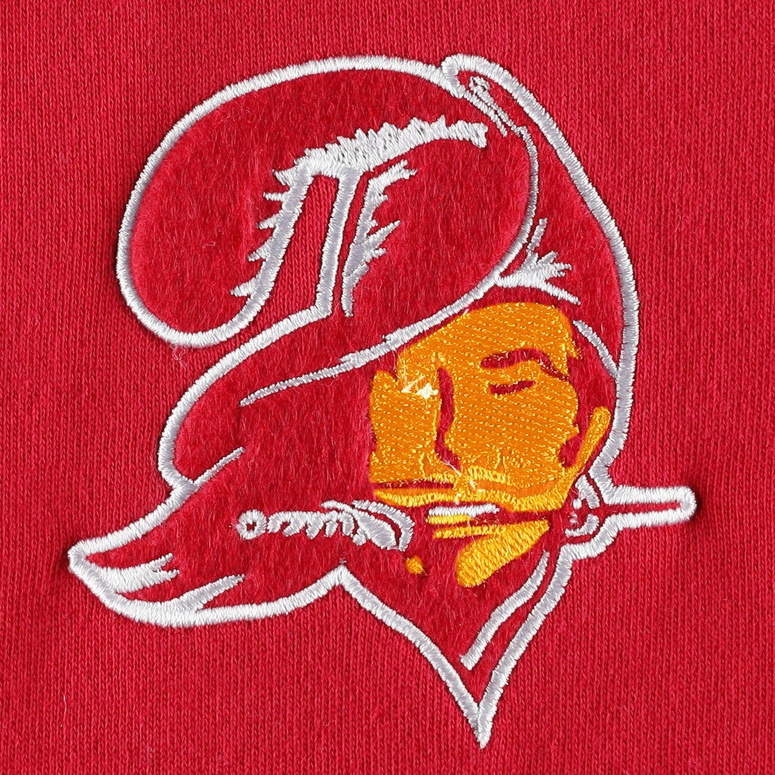 Tampa Bay Buccaneers Washed Short Sleeve Pullover Hoodie Scarlet - Mitchell & Ness