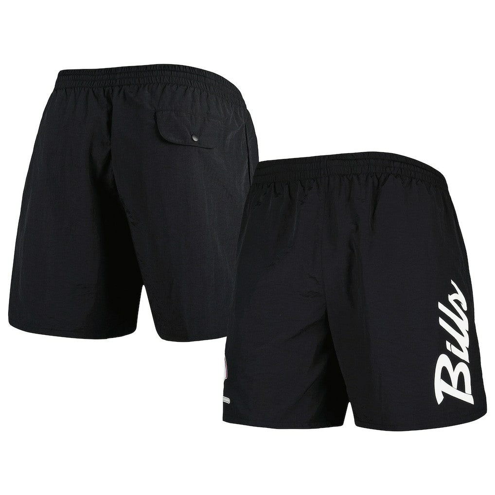 Buffalo Bills Team Essentials Nylon Shorts Black - Mitchell & Ness