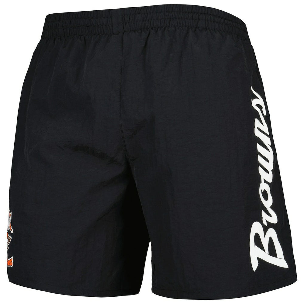 Cleveland Browns Team Essentials Nylon Shorts Black - Mitchell & Ness