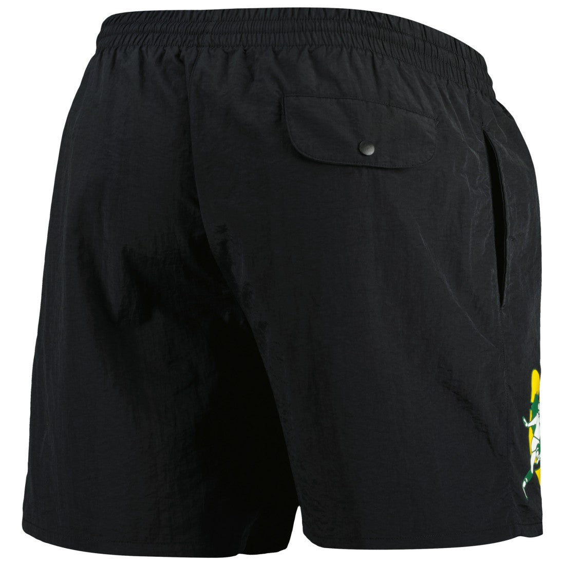 Green Bay Packers Team Essentials Nylon Shorts Black - Mitchell & Ness
