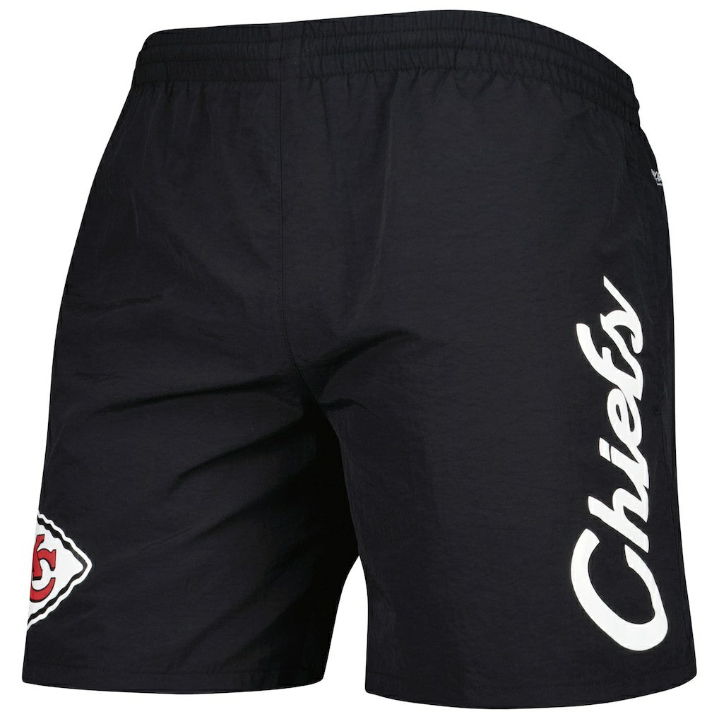 Kansas City Chiefs Team Essentials Nylon Shorts Black - Mitchell & Ness