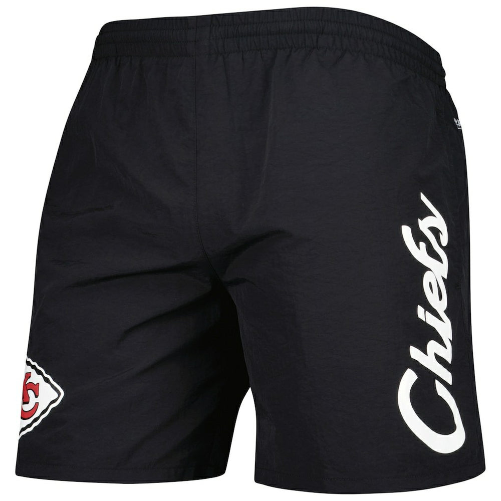 Kansas City Chiefs Team Essentials Nylon Shorts Black - Mitchell & Ness