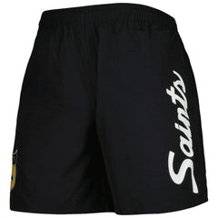 New Orleans Saints Team Essentials Nylon Shorts Black - Mitchell & Ness