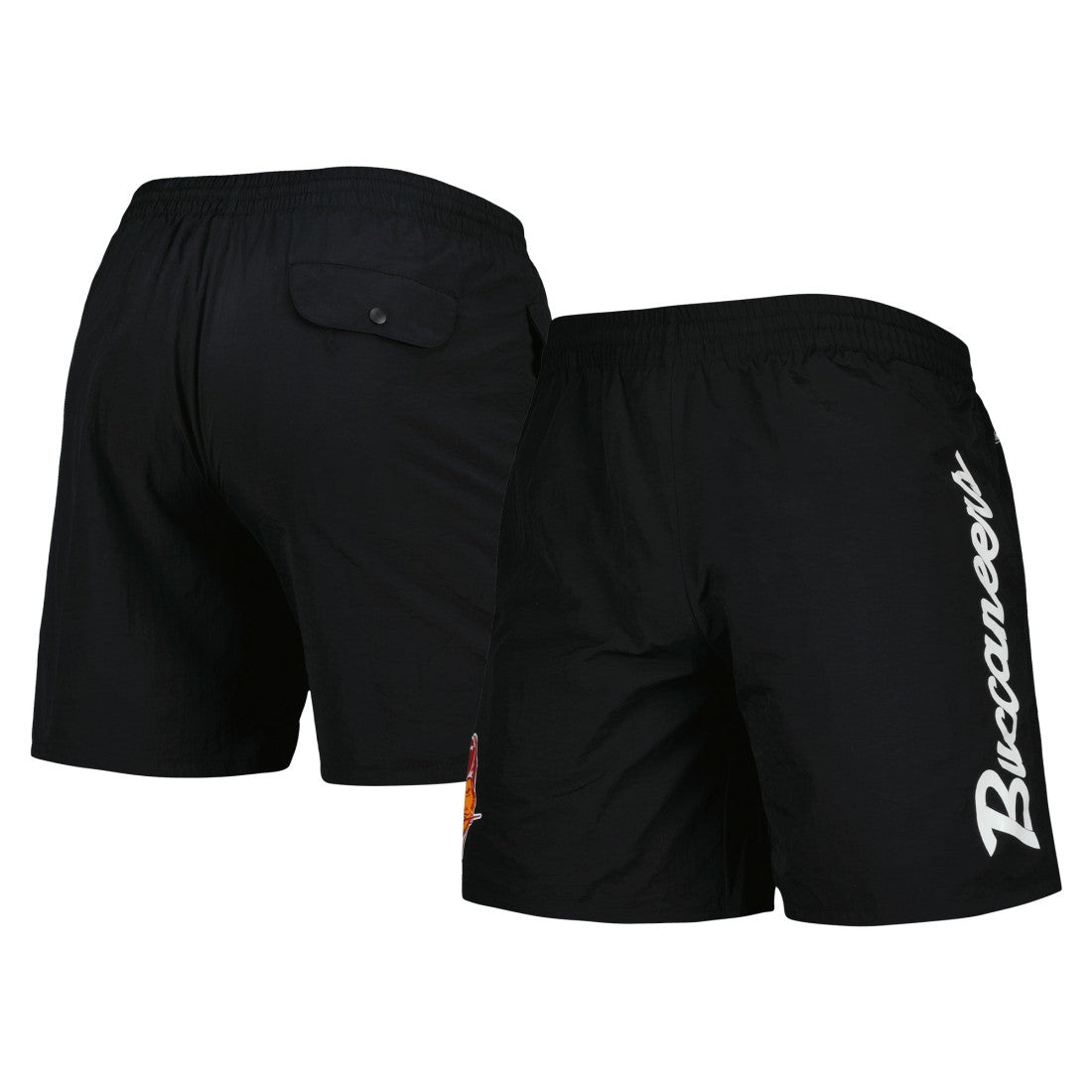 Tampa Bay Buccaneers Team Essentials Nylon Shorts Black - Mitchell & Ness