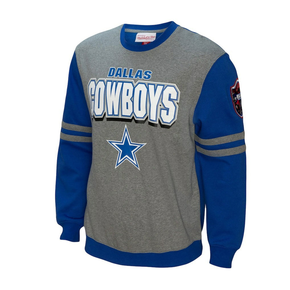 Dallas Cowboys All Over 2.0 Pullover Sweatshirt Royal - Mitchell & Ness