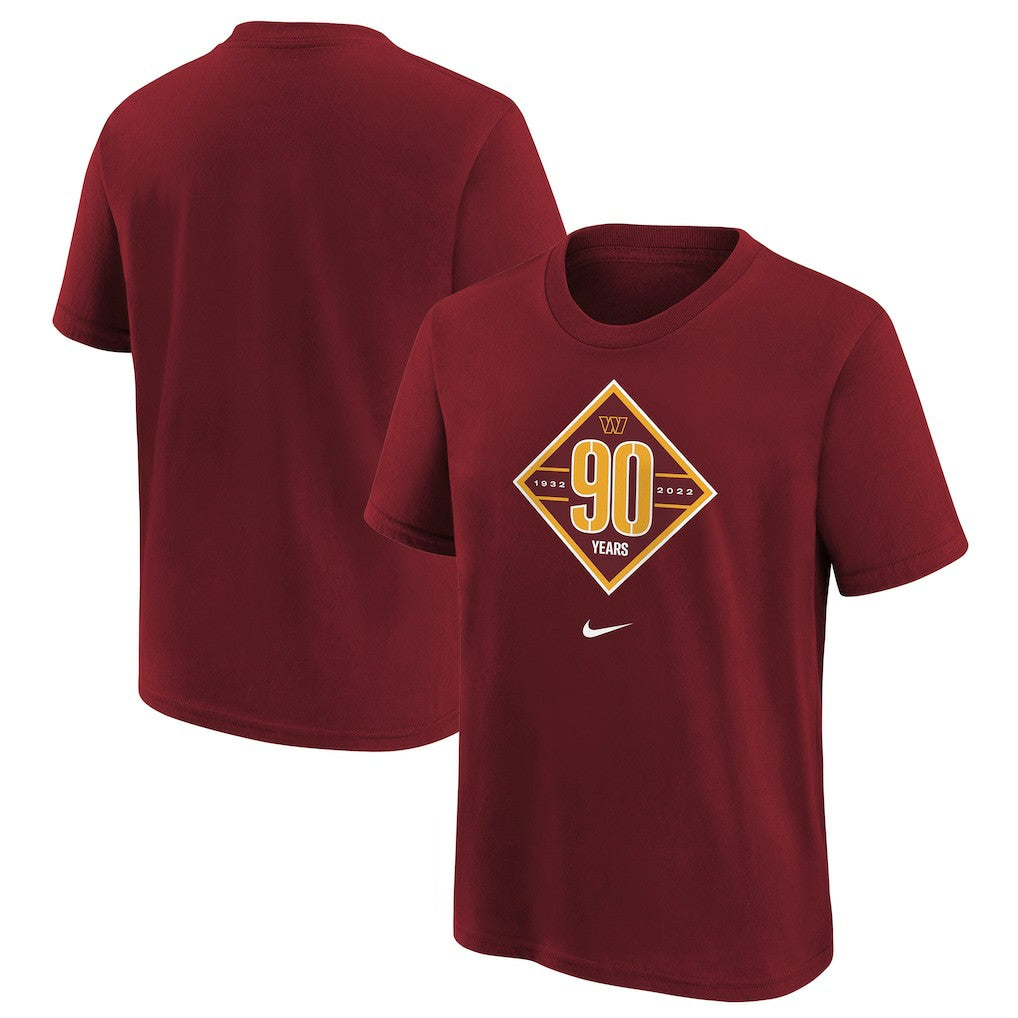 Washington Commanders Youth 90th Anniversary Logo T-Shirt Burgundy - Nike