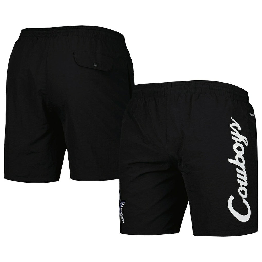 Dallas Cowboys Team Essentials Nylon Shorts Black - Mitchell & Ness
