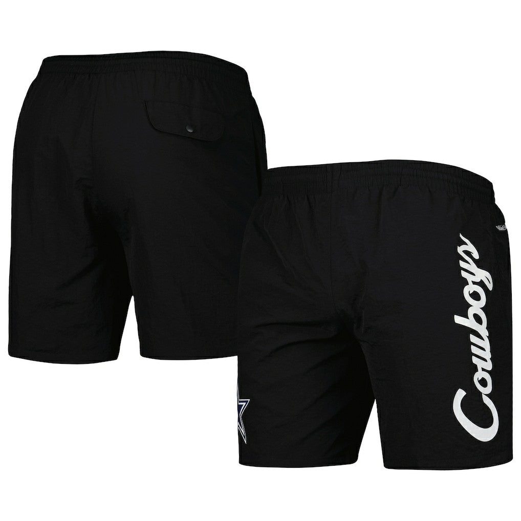 Dallas Cowboys Team Essentials Nylon Shorts Black - Mitchell & Ness