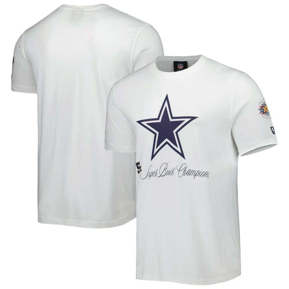 Dallas Cowboys New Era 5x Super Bowl Champions T-Shirt White - NFL