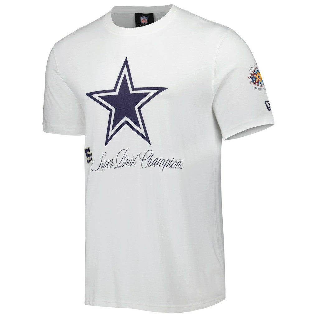 Dallas Cowboys New Era 5x Super Bowl Champions T-Shirt White - NFL