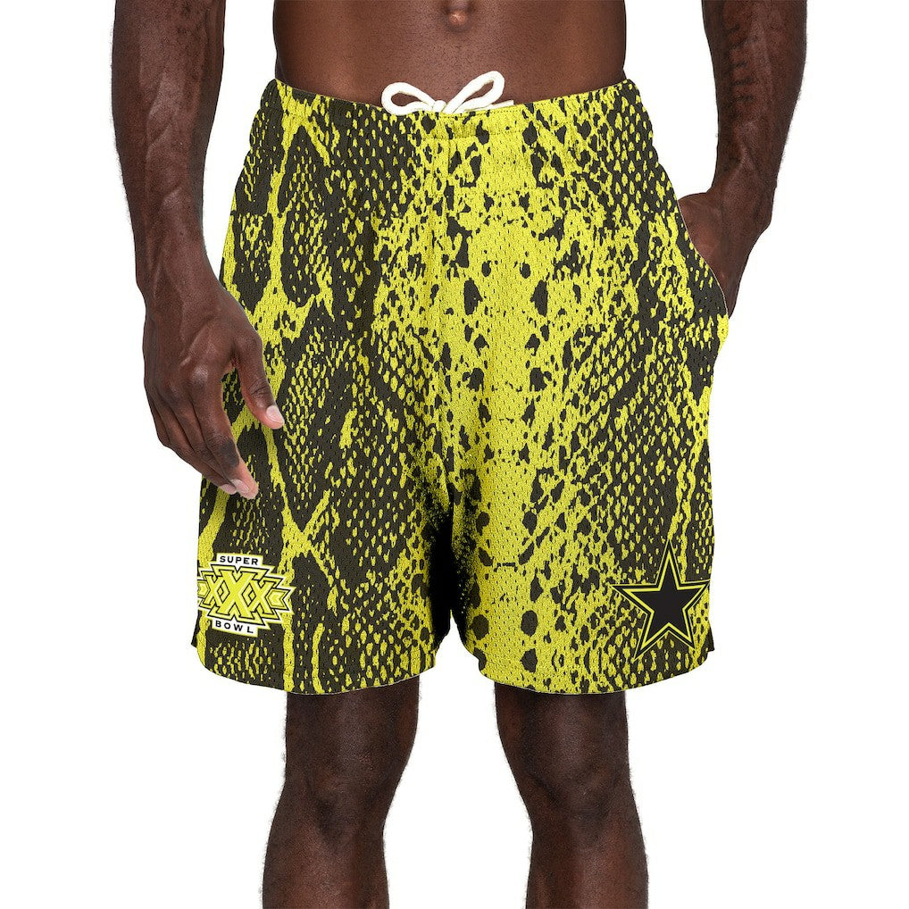 Dallas Cowboys New Era Super Bowl XXX Summer Pop Shorts Yellow - NFL