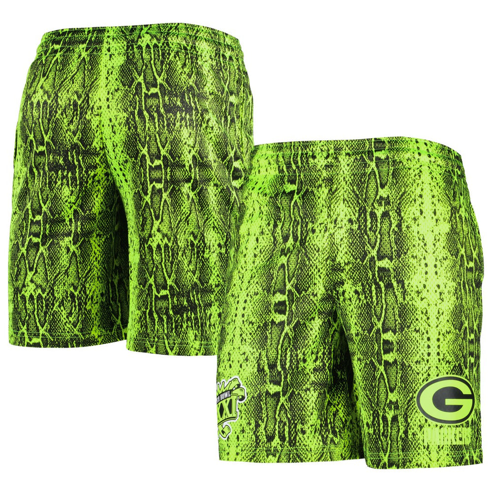 Green Bay Packers New Era Summer Pop Shorts Neon Green - NFL