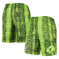 Los Angeles Rams New Era Summer Pop Shorts Neon Green - NFL