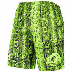Los Angeles Rams New Era Summer Pop Shorts Neon Green - NFL