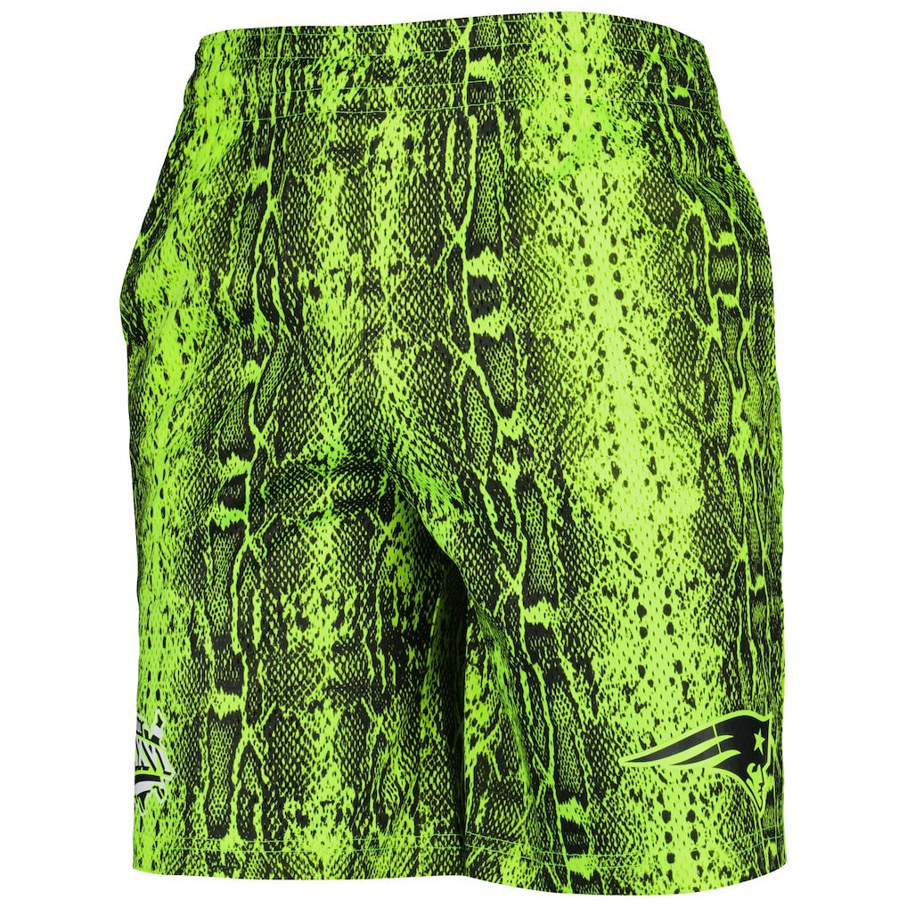 New England Patriots New Era Summer Pop Shorts Neon Green - NFL